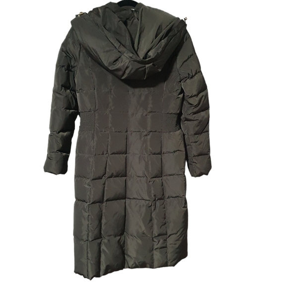 COLE‎ HAAN Signature Bib Insert Down & Feather Fill Coat Green Women's Size S/P - Picture 7 of 12